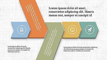 Sequential Process with Icons Presentation Template, Slide 8, 04106, Process Diagrams — PoweredTemplate.com