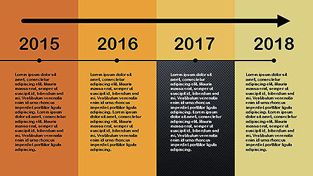 Platte ontwerp tijdlijn, Dia 12, 04111, Timelines & Calendars — PoweredTemplate.com