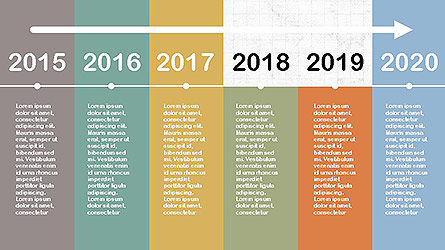 Garis Waktu Desain Datar, Slide 3, 04111, Timelines & Calendars — PoweredTemplate.com