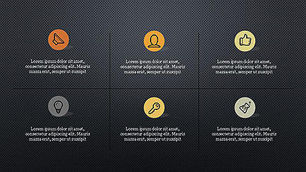 Feuille de route avec des icônes, Diapositive 11, 04121, Modèles commerciaux — PoweredTemplate.com