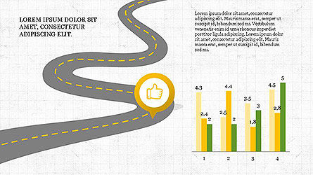 Peta Jalan Dengan Ikon, Slide 6, 04121, Model Bisnis — PoweredTemplate.com