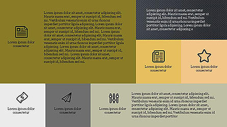 Grid lay-out brochure presentatie in platte ontwerp, Dia 13, 04129, Presentatie Templates — PoweredTemplate.com