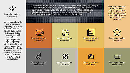 Grid Layout Folleto Presentación En Diseño Plano, Diapositiva 14, 04129, Plantillas de presentación — PoweredTemplate.com