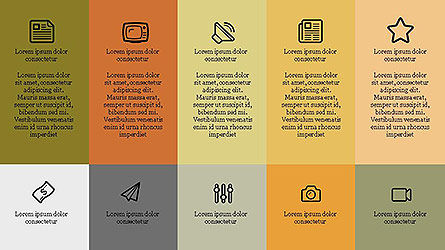 Presentazione Griglia brochure layout in design piatto, Slide 15, 04129, Modelli Presentazione — PoweredTemplate.com