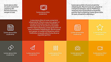Grid lay-out brochure presentatie in platte ontwerp, Dia 2, 04129, Presentatie Templates — PoweredTemplate.com