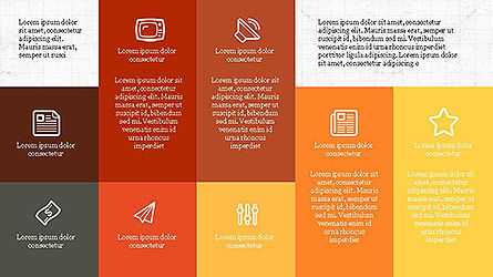 Grid lay-out brochure presentatie in platte ontwerp, Dia 4, 04129, Presentatie Templates — PoweredTemplate.com