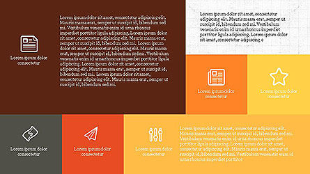 Présentation de la brochure sur la disposition de la grille dans un design plat, Diapositive 5, 04129, Modèles de présentations — PoweredTemplate.com