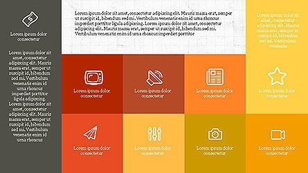 Grid lay-out brochure presentatie in platte ontwerp, Dia 6, 04129, Presentatie Templates — PoweredTemplate.com