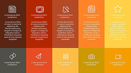 Grid lay-out brochure presentatie in platte ontwerp, Dia 7, 04129, Presentatie Templates — PoweredTemplate.com