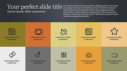 Grid Layout Folleto Presentación En Diseño Plano, Diapositiva 9, 04129, Plantillas de presentación — PoweredTemplate.com