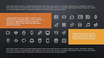 Modèle de présentation de présentation de grille avec des icônes, Diapositive 10, 04144, Icônes — PoweredTemplate.com