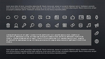 Raster Layout Präsentation Vorlage mit Icons, Folie 11, 04144, Icons — PoweredTemplate.com