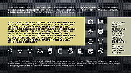 Grid layout presentatiesjabloon met pictogrammen, Dia 12, 04144, Icoontjes — PoweredTemplate.com