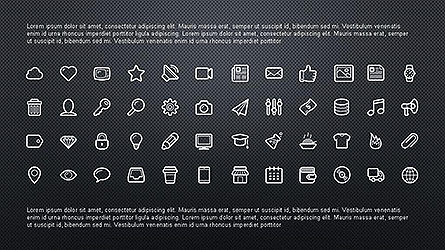 Diseño de cuadrícula presentación plantilla con iconos, Diapositiva 16, 04144, Iconos — PoweredTemplate.com