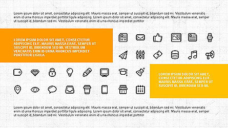 Modèle de présentation de présentation de grille avec des icônes, Diapositive 2, 04144, Icônes — PoweredTemplate.com