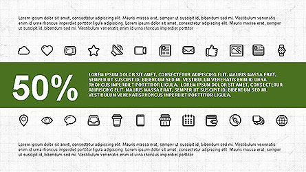 Diseño de cuadrícula presentación plantilla con iconos, Diapositiva 6, 04144, Iconos — PoweredTemplate.com