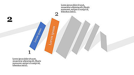 크리에이티브 스테이지 다이어그램, 슬라이드 8, 04154, 단계 도표 — PoweredTemplate.com