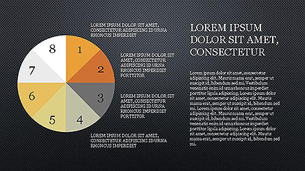 Kleurrijke circulaire procesdiagrammen, Dia 15, 04163, Cirkeldiagram — PoweredTemplate.com