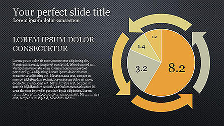 Bunte kreisförmige Prozessdiagramme, Folie 16, 04163, Tortendiagramme — PoweredTemplate.com