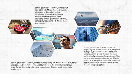 Hexagonal modelo de apresentação, Modelo do PowerPoint, 04170, Modelos de Negócio — PoweredTemplate.com