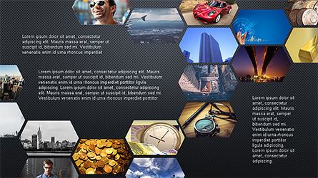 Hexagonal modelo de apresentação, Deslizar 10, 04170, Modelos de Negócio — PoweredTemplate.com