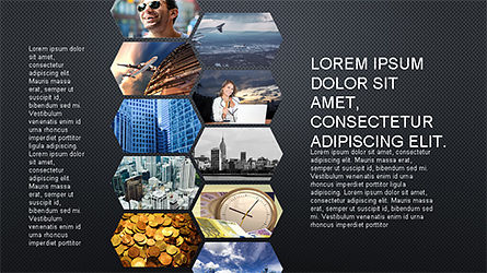 Plantilla de presentación hexagonal, Diapositiva 11, 04170, Modelos de negocios — PoweredTemplate.com