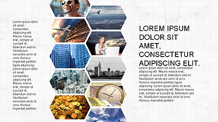 Plantilla de presentación hexagonal, Diapositiva 3, 04170, Modelos de negocios — PoweredTemplate.com