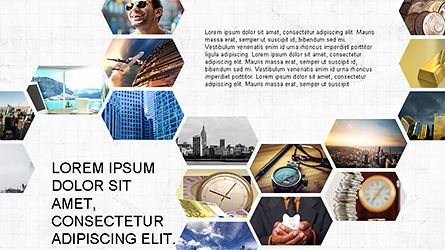 Plantilla de presentación hexagonal, Diapositiva 6, 04170, Modelos de negocios — PoweredTemplate.com
