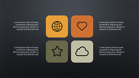 薄いラインフラットデザインのプレゼンテーションテンプレート, スライド 16, 04174, 図形 — PoweredTemplate.com