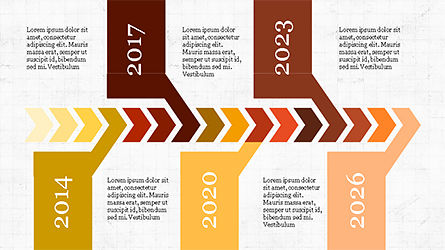 Chevron Timeline Konzept, PowerPoint-Vorlage, 04186, Timelines & Calendars — PoweredTemplate.com