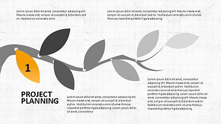 Tree Branch Stage Diagram, PowerPoint Template, 04193, Stage Diagrams — PoweredTemplate.com