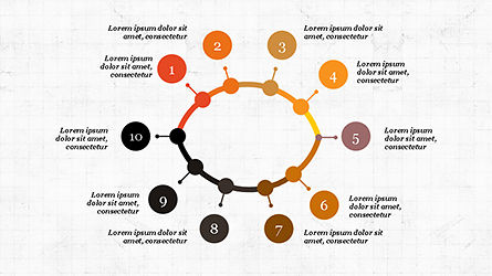 Étapes autour du diagramme, Diapositive 8, 04199, Schémas d'étapes — PoweredTemplate.com
