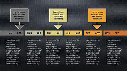 Diagram Konsep Roadmap, Slide 11, 04200, Timelines & Calendars — PoweredTemplate.com
