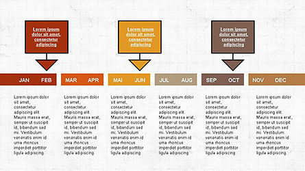 路线图概念图, 幻灯片 3, 04200, Timelines & Calendars — PoweredTemplate.com