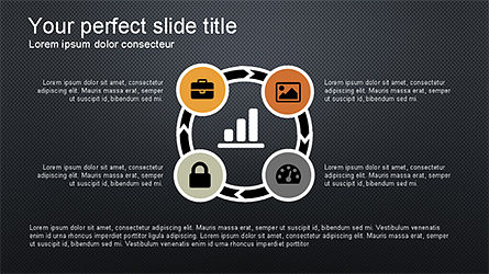 Processo con icone di diapositive, Slide 10, 04203, icone — PoweredTemplate.com
