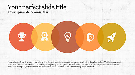 Cirkels en iconen, PowerPoint-sjabloon, 04213, Icoontjes — PoweredTemplate.com