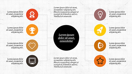 Cajas de texto e iconos, Diapositiva 2, 04214, Iconos — PoweredTemplate.com