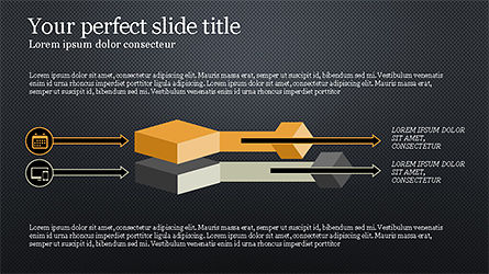 Plate-forme de diapositives style Chevron, Diapositive 10, 04221, Schémas de procédés — PoweredTemplate.com