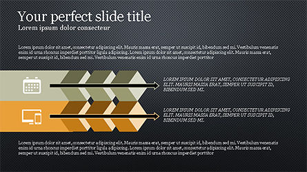 Plate-forme de diapositives style Chevron, Diapositive 16, 04221, Schémas de procédés — PoweredTemplate.com