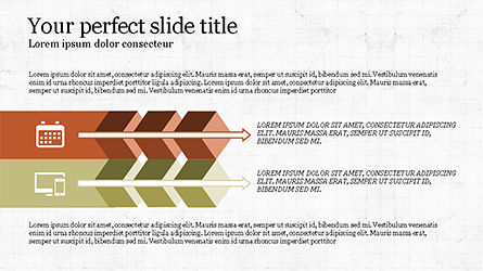 Dek Slide Chevron Style, Slide 8, 04221, Diagram Proses — PoweredTemplate.com