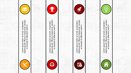 Caja de herramientas plana agenda, Diapositiva 8, 04223, Iconos — PoweredTemplate.com