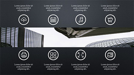 Présentation de l'entreprise avec des icônes, Diapositive 16, 04226, Icônes — PoweredTemplate.com