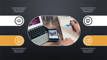 Présentation de l'entreprise avec des icônes, Diapositive 9, 04226, Icônes — PoweredTemplate.com