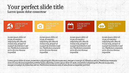 Grid layout agenda slide deck, Dia 2, 04231, Icoontjes — PoweredTemplate.com