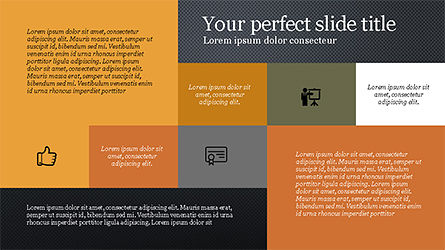 Trendy presentatie template, Dia 9, 04234, Icoontjes — PoweredTemplate.com