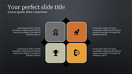 Presentazione minimalista con icone piatte, Slide 11, 04238, icone — PoweredTemplate.com