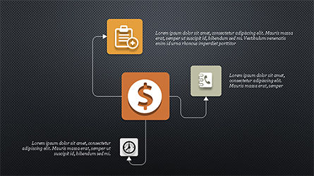Modèle de présentation minimaliste des processus financiers, Diapositive 16, 04240, Schémas de procédés — PoweredTemplate.com