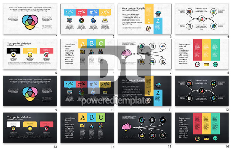 Presentation Template with Colorful Shapes