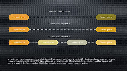 Schéma diagramme linéaire séquentiel, Diapositive 11, 04254, Schémas de procédés — PoweredTemplate.com