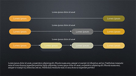 Schéma diagramme linéaire séquentiel, Diapositive 12, 04254, Schémas de procédés — PoweredTemplate.com